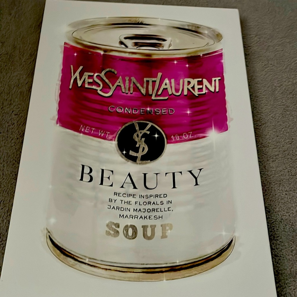 Oliver gal YSL pink soup painting